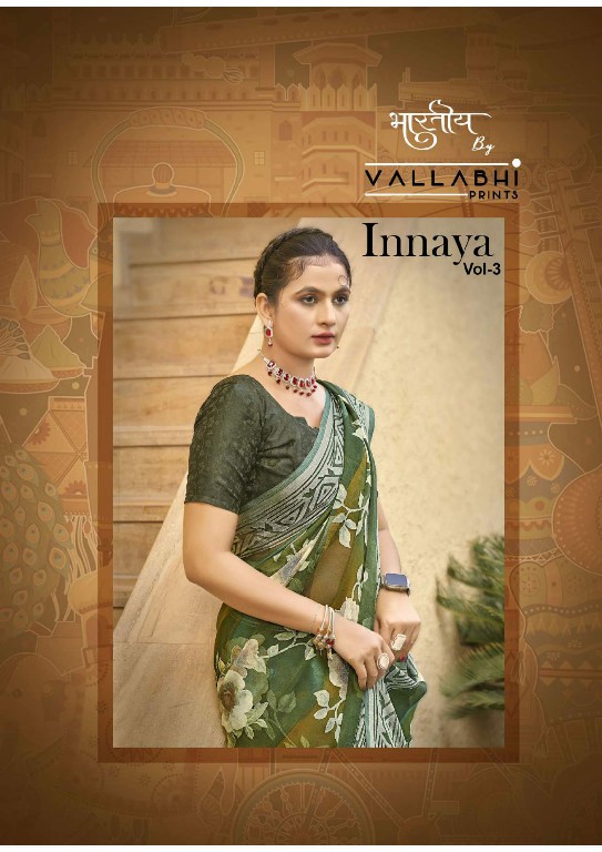 Vallabhi Innaya Vol-3 Wholesale Brasso Fabrics Ethnic Sarees