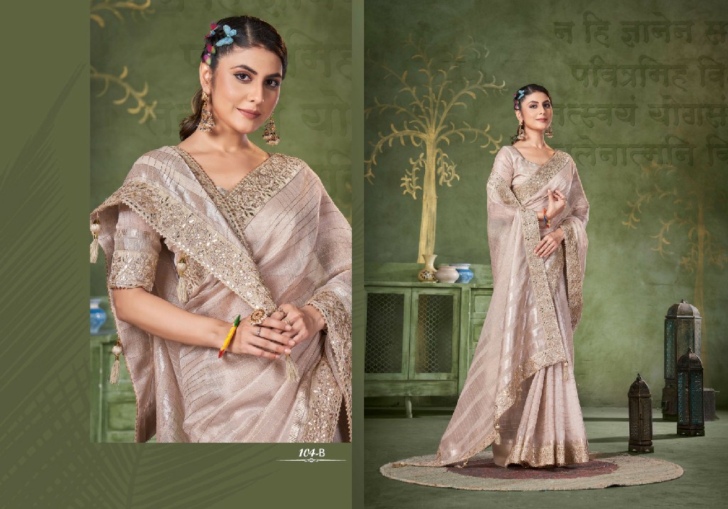 SumitraSachi D.no 104A To 104F Wholesale Function Wear Party Wear Sarees