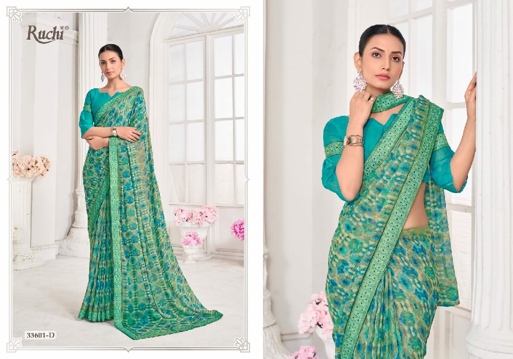 VANILLA VOL 8 BY RUCHI ADORABLE FANCY CHIFFON SAREE WHOLESALER