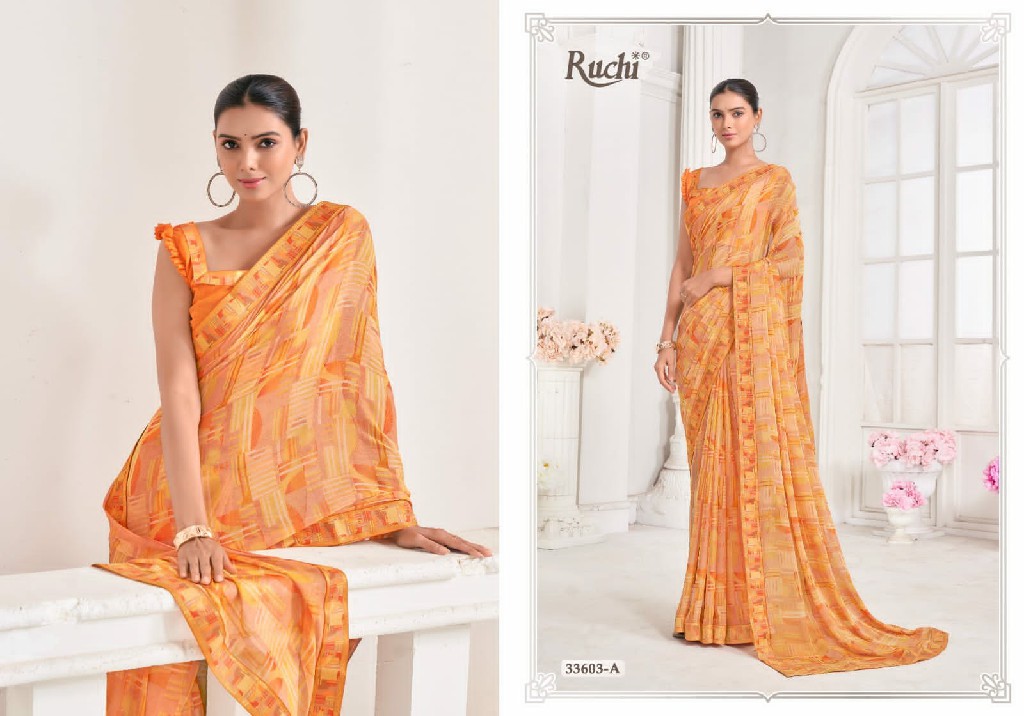 VANILLA VOL 8 BY RUCHI ADORABLE FANCY CHIFFON SAREE WHOLESALER