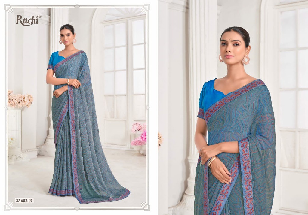 VANILLA VOL 8 BY RUCHI ADORABLE FANCY CHIFFON SAREE WHOLESALER