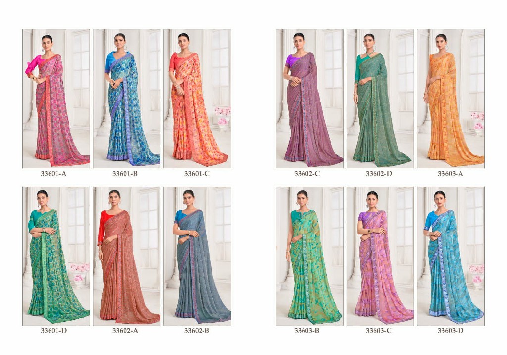 VANILLA VOL 8 BY RUCHI ADORABLE FANCY CHIFFON SAREE WHOLESALER