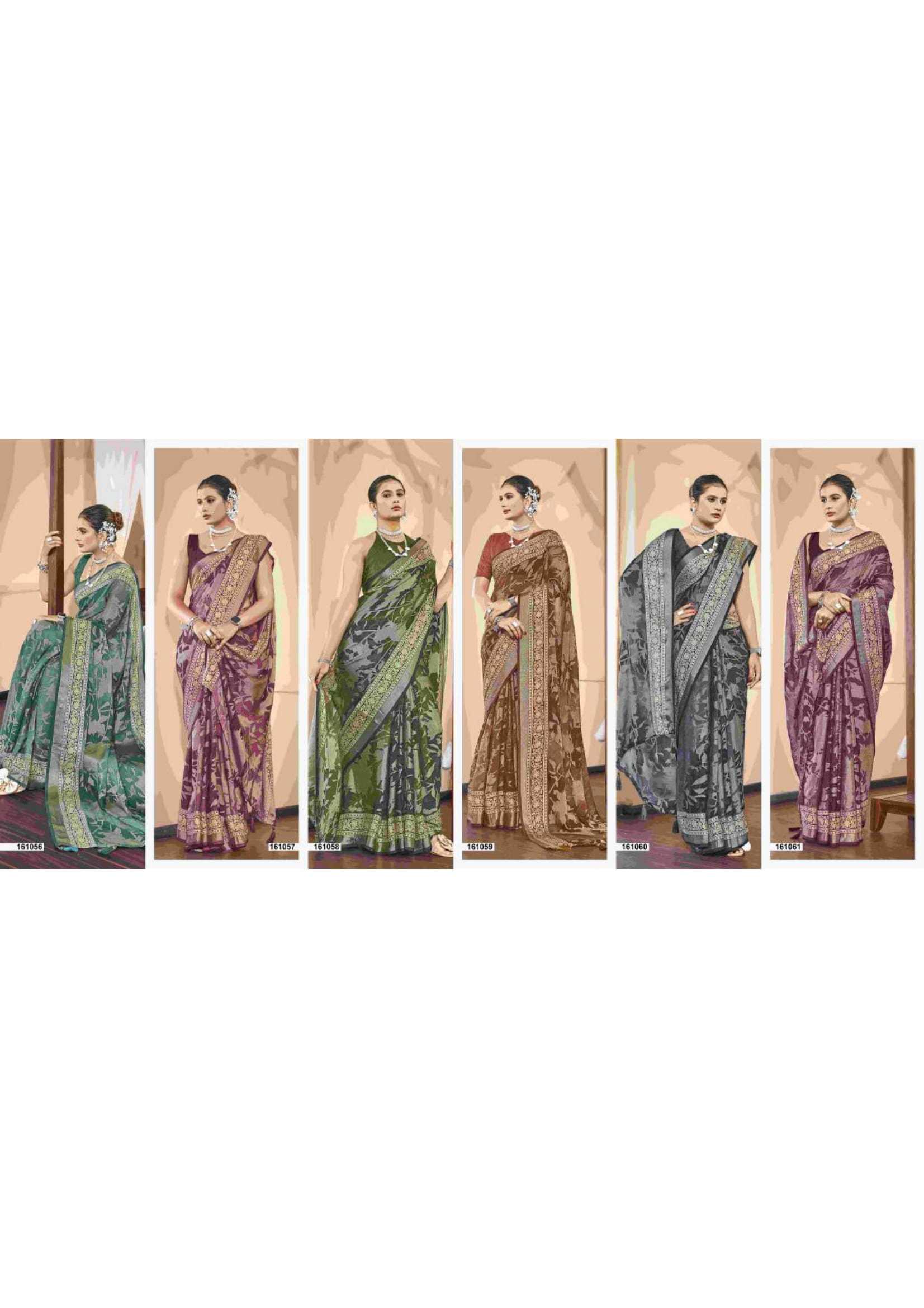 UMANANDA BY VALLABHI PRINTS 161056-161061 SERIES BRASSO ELEGANT LOOK SAREE