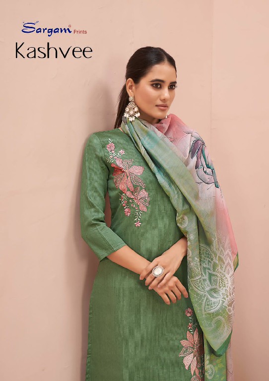 Sargam Kashvee Wholesale Pure Jam Satin With Embroidery And Sequence Work Dress Material