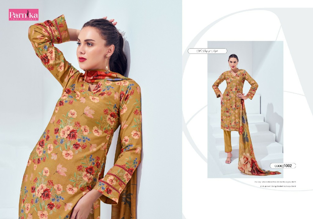 Parnika Layla Wholesale Digital Fine Liva Silk Dresses