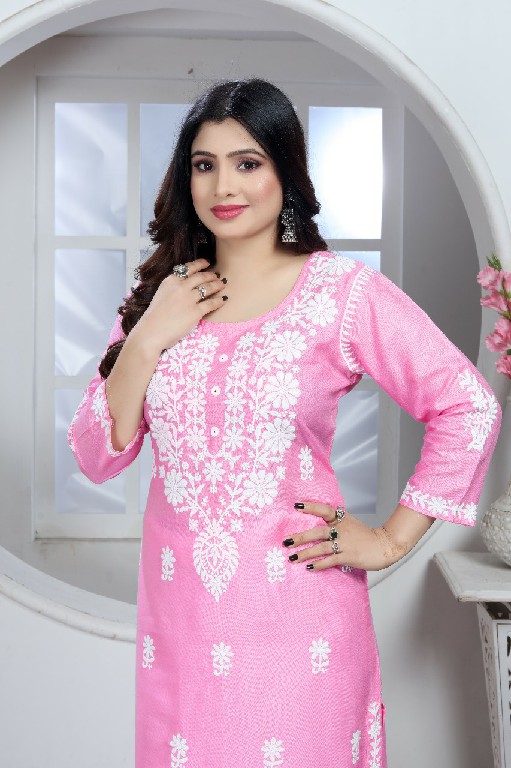 Rasili Nx Sui Dhaga Wholesale Chikankari Embroidery Kurti With Pant