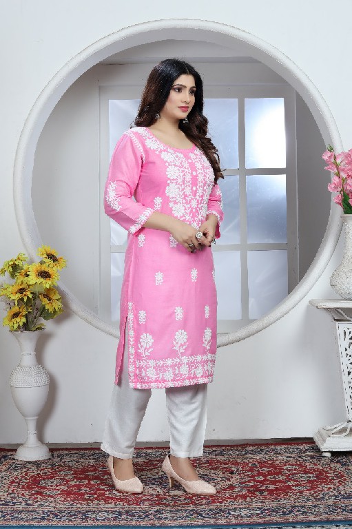 Rasili Nx Sui Dhaga Wholesale Chikankari Embroidery Kurti With Pant