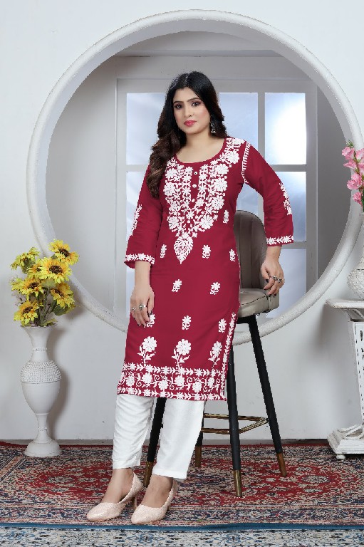 Rasili Nx Sui Dhaga Wholesale Chikankari Embroidery Kurti With Pant