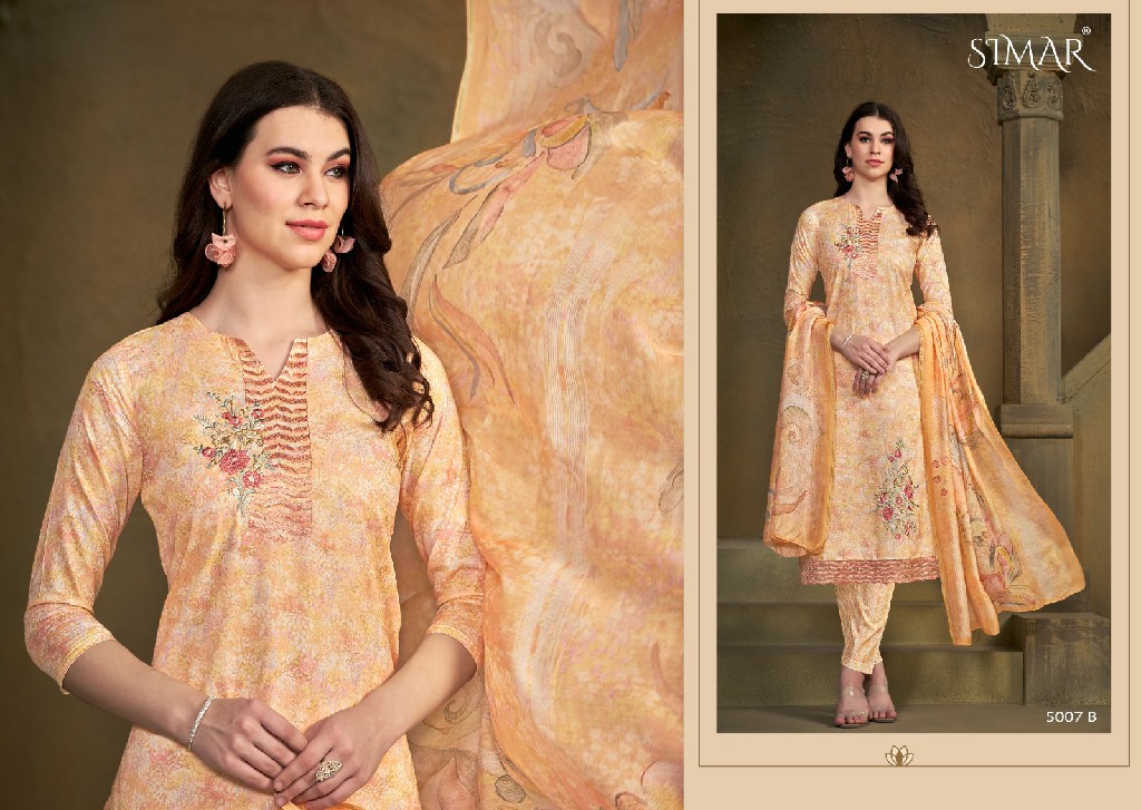 Glossy Simar Shanaya Wholesale Pure Lawn Cotton With Embroidery Work Suits