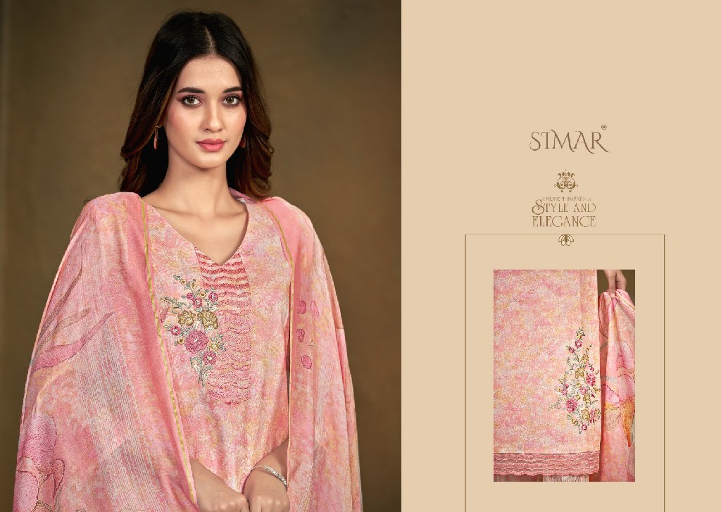 Glossy Simar Shanaya Wholesale Pure Lawn Cotton With Embroidery Work Suits