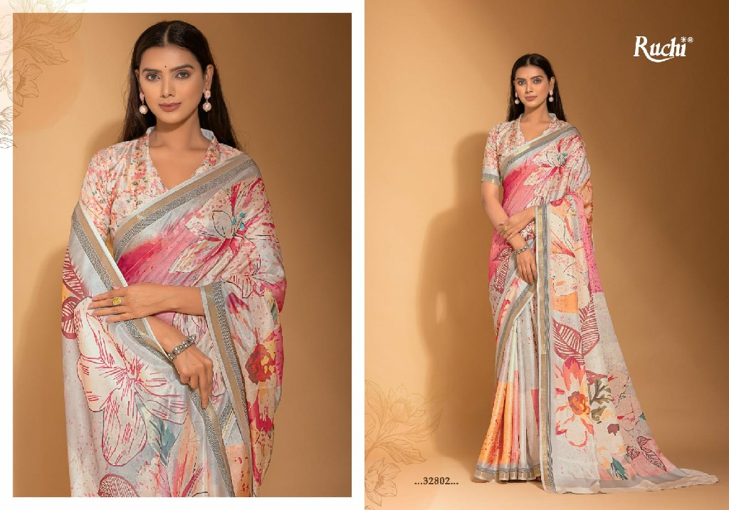 Ruchi Taapsi Wholesale Digital Print Tusser Silk Function Wear Sarees