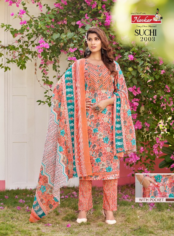 Navkar Suchi Vol-2 Wholesale Cambric Cotton Sikvans Work Salwar Kameez