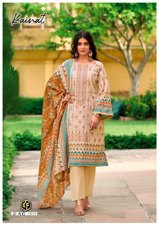 Keval Fab Kainat Vol-13 Luxury Lawn Collection Cotton Dress Material