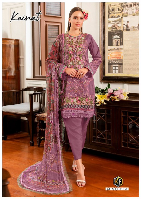 Keval Fab Kainat Vol-13 Luxury Lawn Collection Cotton Dress Material