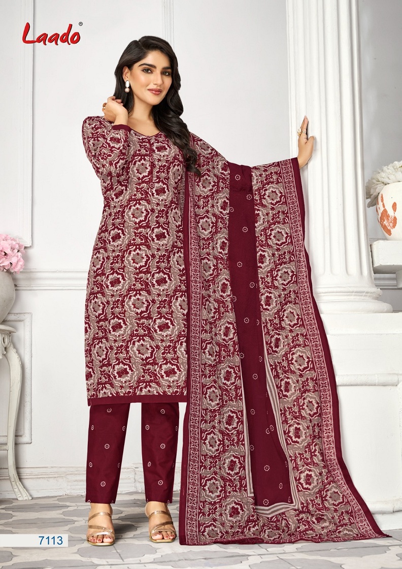 LAADO VOL 71 ADORABLE PURE COTTON LADIES SUITS WHOLESALER