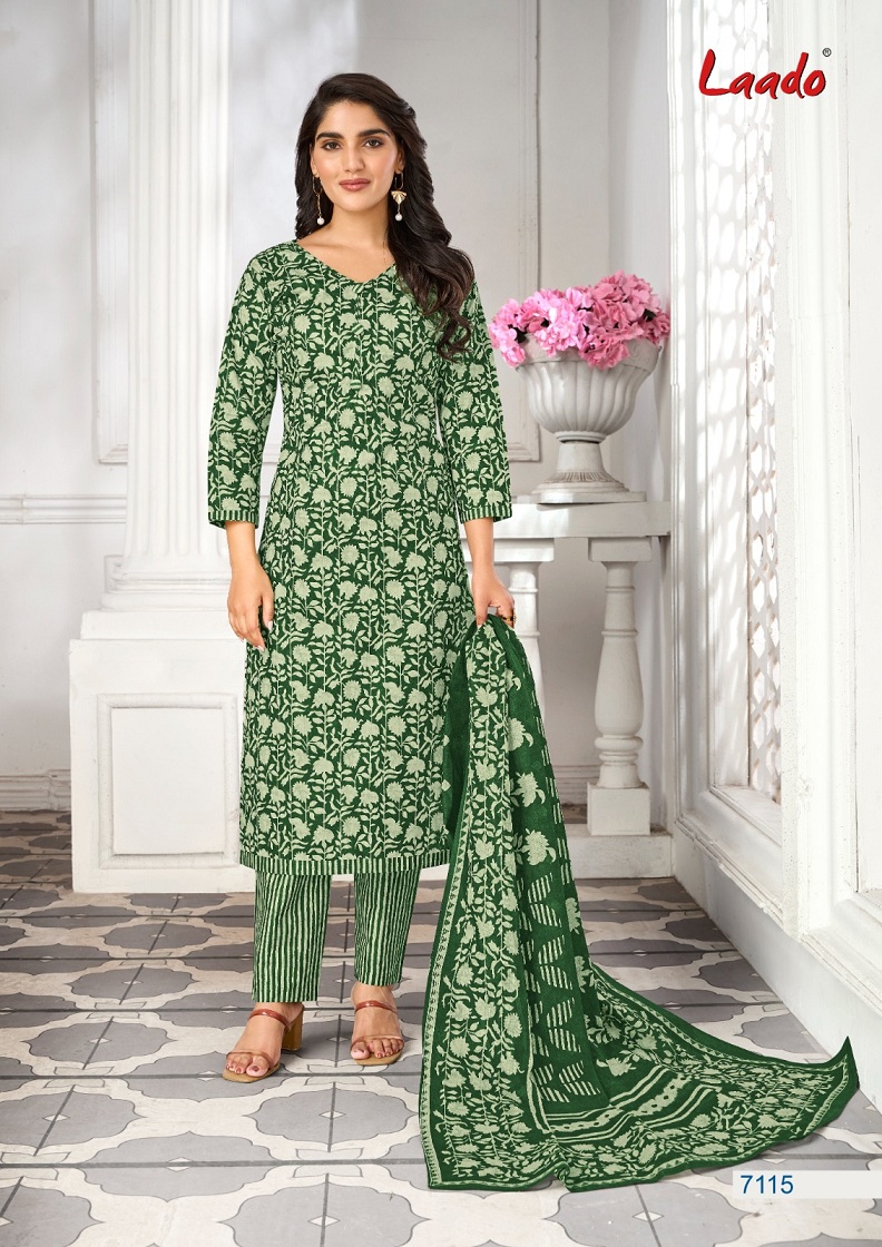 LAADO VOL 71 ADORABLE PURE COTTON LADIES SUITS WHOLESALER