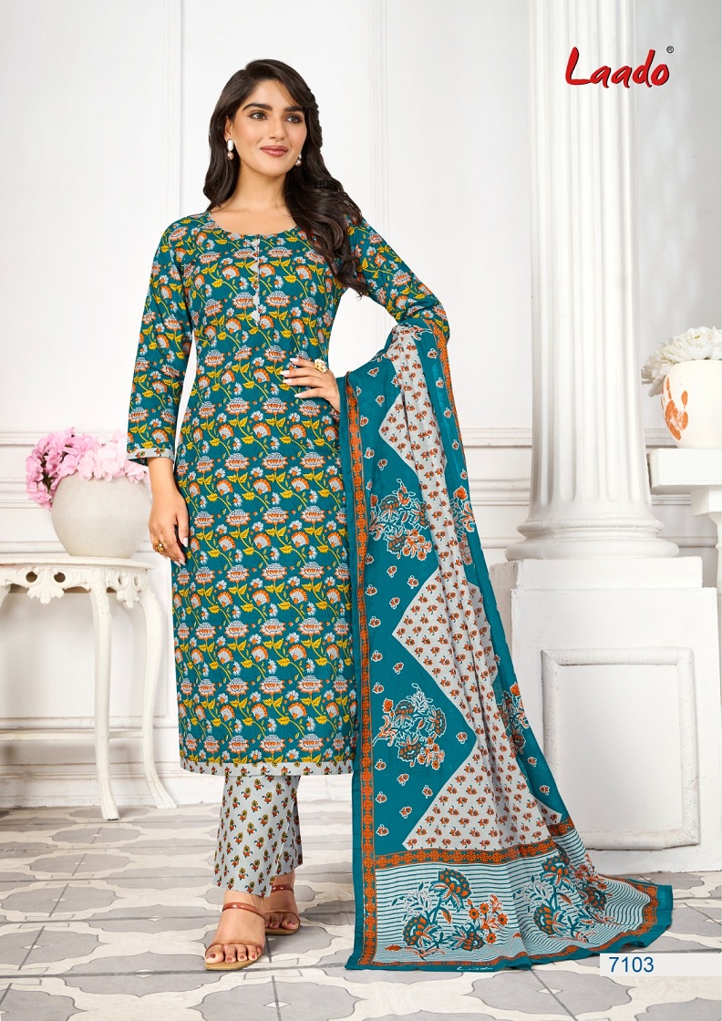 LAADO VOL 71 ADORABLE PURE COTTON LADIES SUITS WHOLESALER