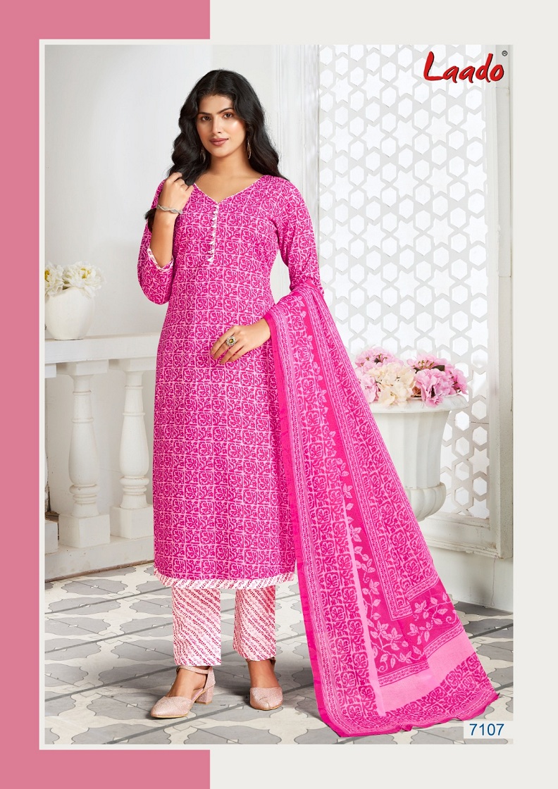 LAADO VOL 71 ADORABLE PURE COTTON LADIES SUITS WHOLESALER