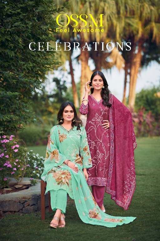 OSSM LAUNCH CELEBRATIONS FULL STITCH PREMIUM COTTON DIGITAL PRINT EMBROIDERY WORK SALWAR SUIT