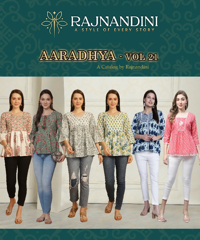 RAJNANDINI AARADHYA VOL 21 SUMMER SPECIAL COTTON PRINTED FULLY STITCH TOPS COLLECTION