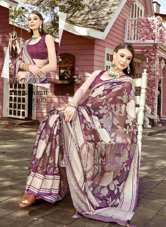 Vallabhi Jag Jeeva Vol-3 Wholesale Brasso Fabrics Party Wear Sarees