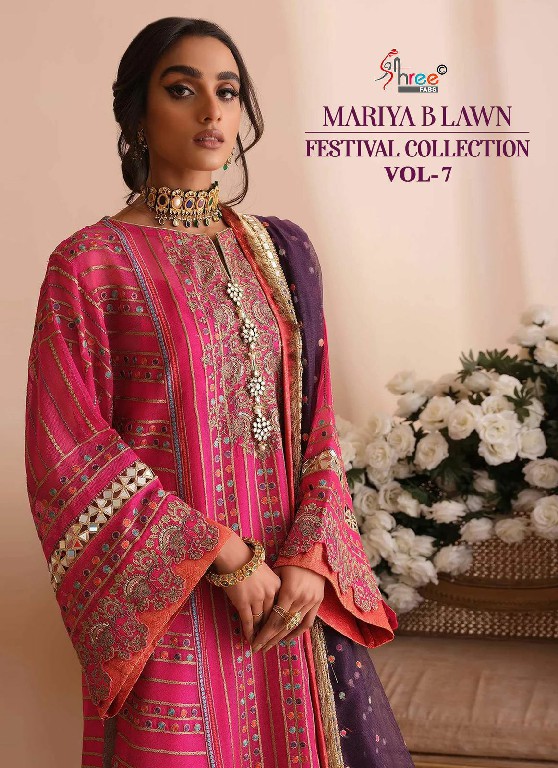 Shree Fabs Mariya B Lawn Festival Collection Vol-7 Wholesale Indian Pakistani Suits