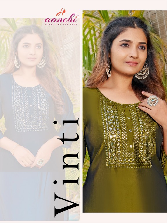 Aanchi Vinti Wholesale Rangila Fancy Straight Cut Long Kurtis