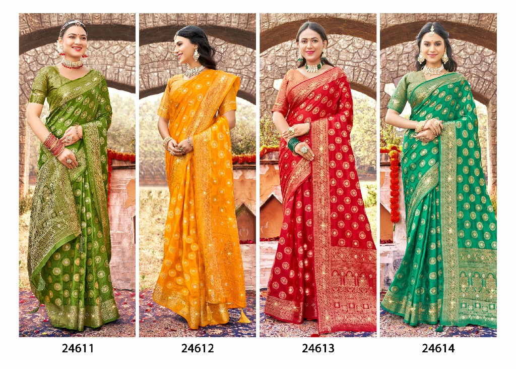 Lifestyle Wedding Gift Vol-7 Wholesale Nylon Sattin Festive Sarees