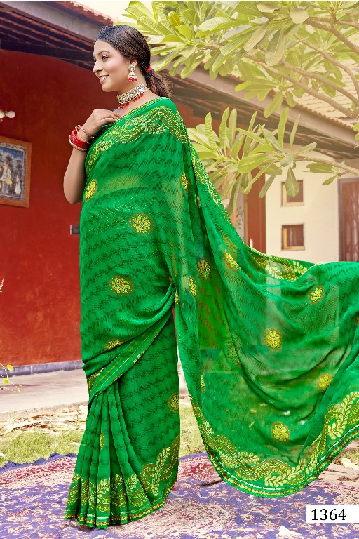 Vallabhi Grih Laxmi Wholesale Georgette Fabrics Indian Sarees
