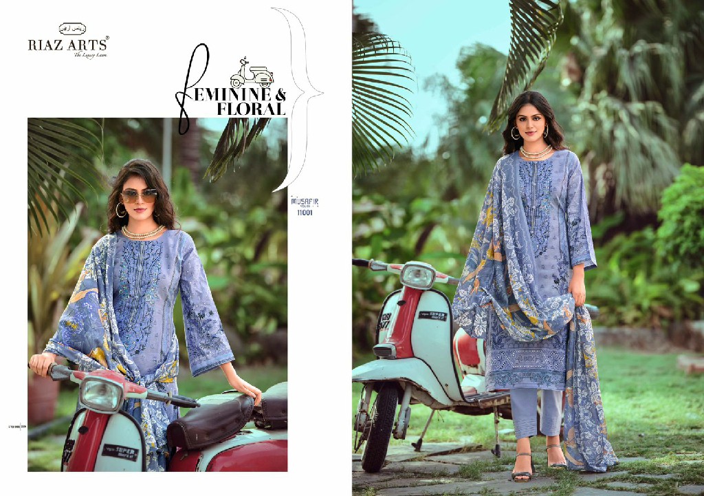 RIAZ ARTS MUSAFIR VOL 9 STYLISH OUTFIT LAWN DIGITAL PRINT MODERM PAKISTANI SALWAR KAMEEZ