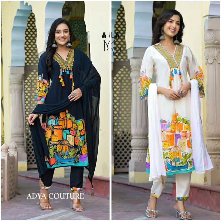 Afsana Mirja Roy Wholesale V Neck Readymade Suits Combo