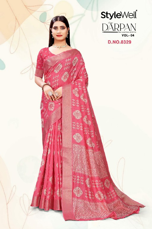 Stylewell Darpan Vol-4 Wholesale Dola Self Jacquard Ethnic Sarees