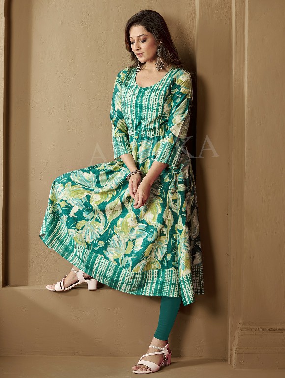 Ambika Kaavaalaa Vol-9 Wholesale Mirror Work On Neck With Ghera Style Kurtis Combo