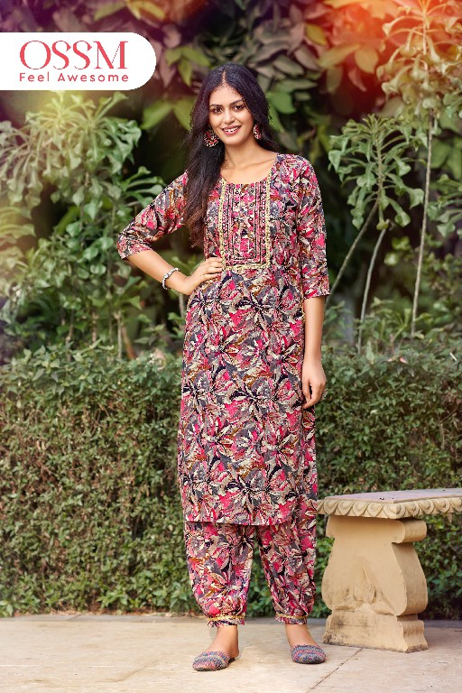 OSSM MAAHI VOL 3 FULLSTITCH AMAZING AFGHANI STYLE KURTI PANT