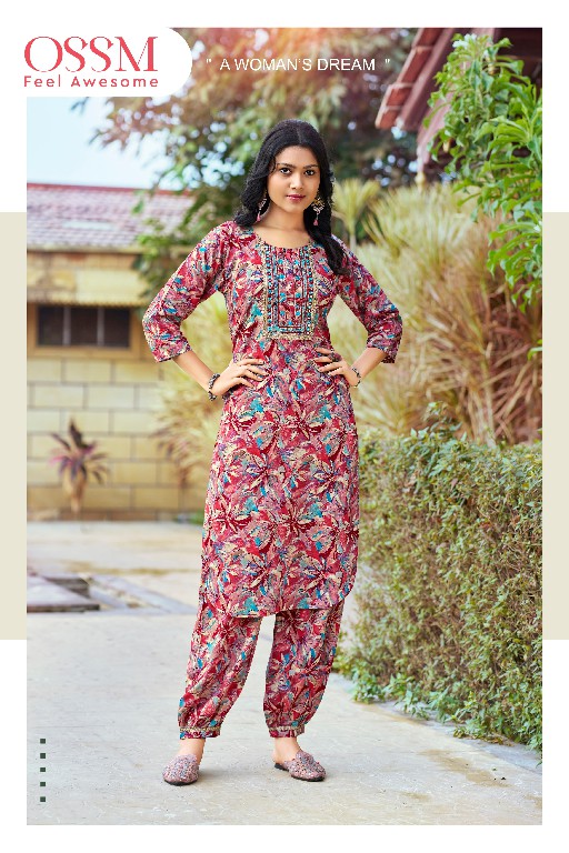 OSSM MAAHI VOL 3 FULLSTITCH AMAZING AFGHANI STYLE KURTI PANT