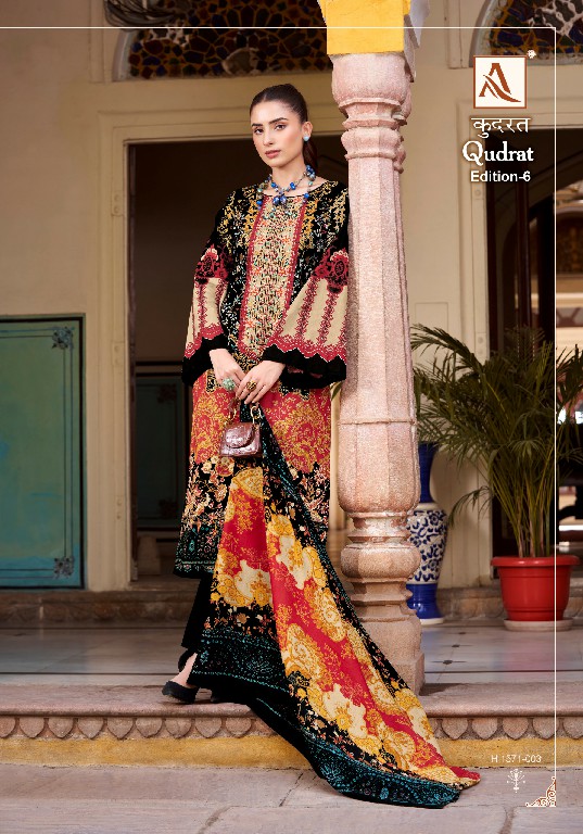 ALOK LAUNCH QUDRAT VOL 6 SUPER HIT DESIGN COTTON MODERN PAKISTANI SALWAR SUIT