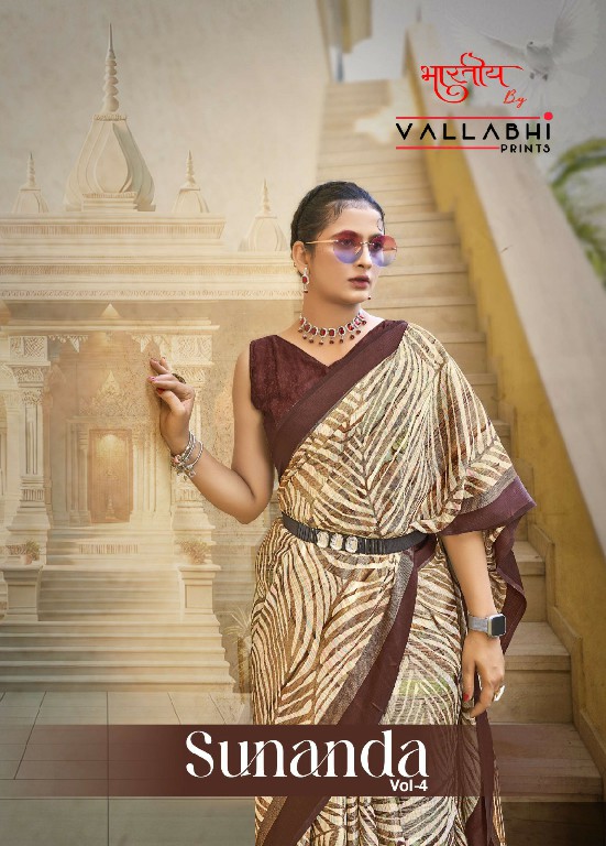 Vallabhi Sunanda Vol-4 Wholesale Brasso Fabrics Indian Sarees