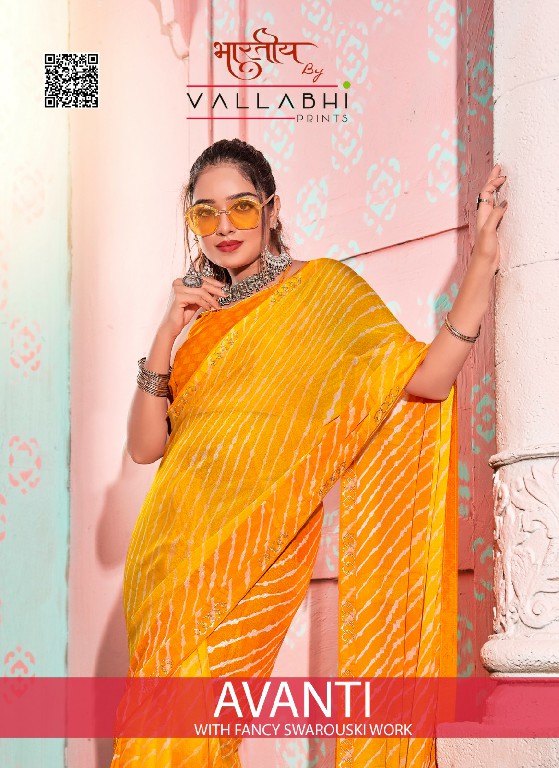 Vallabhi Avanti Wholesale Fancy Swaroski Work Sarees