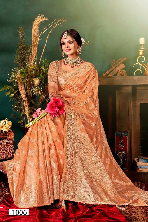 Saroj Shreyaa Saroski Vol-1 Wholesale Soft Organza Fabrics Sarees