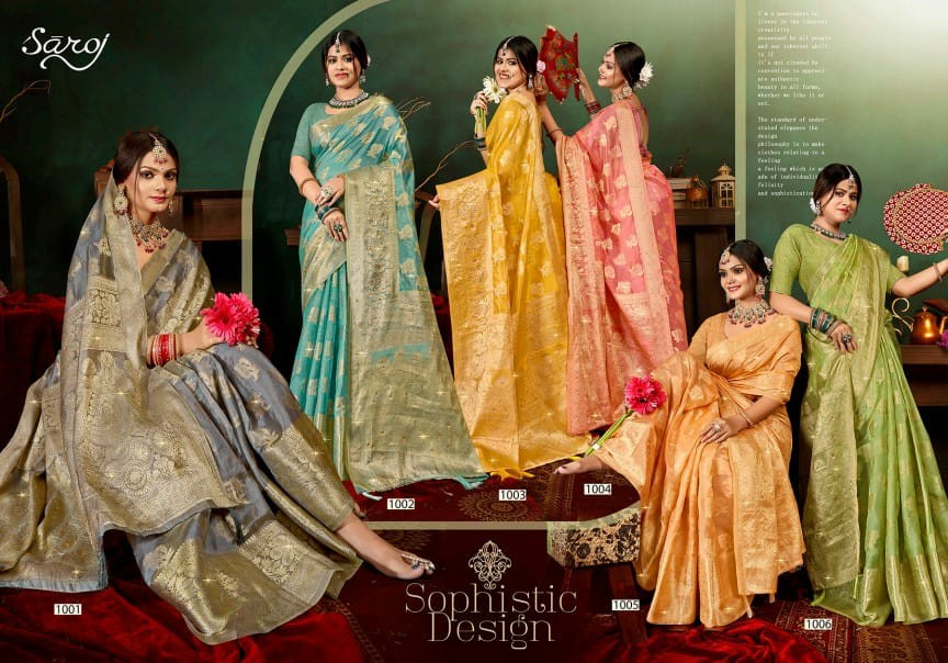 Saroj Shreyaa Saroski Vol-2 Wholesale Soft Organza Fabrics Sarees