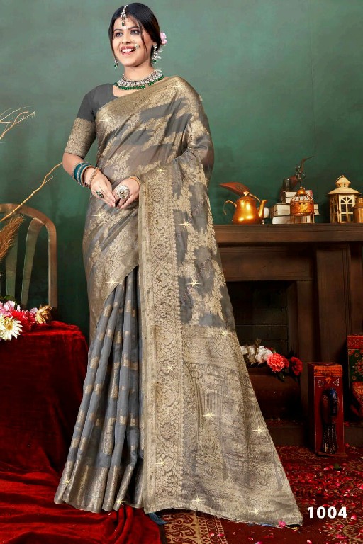 Saroj Shreyaa Saroski Vol-4 Wholesale Soft Organza Fabrics Sarees