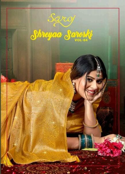 Saroj Shreyaa Saroski Vol-4 Wholesale Soft Organza Fabrics Sarees