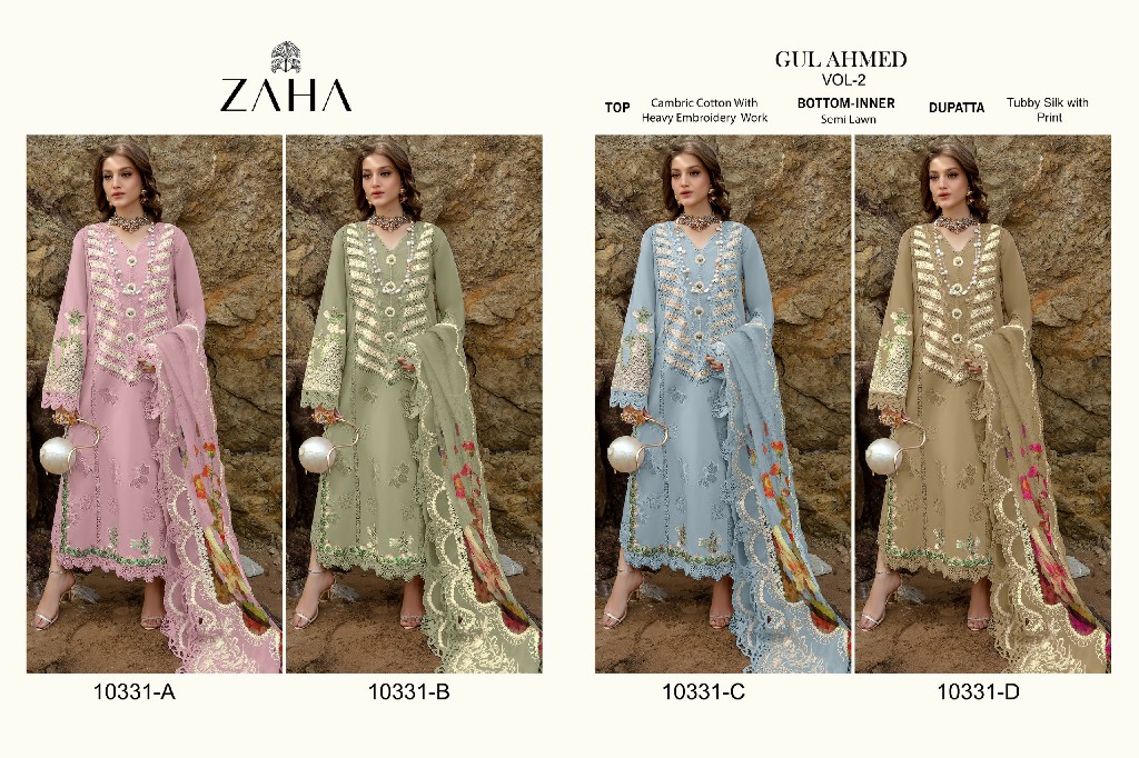 Zaha Gul Ahmed Vol-2 Wholesale Indian Pakistani Salwar Kameez