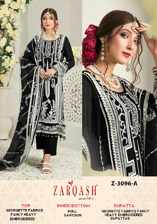 Zarqash Z-3096 Wholesale Indian Pakistani Salwar Suits
