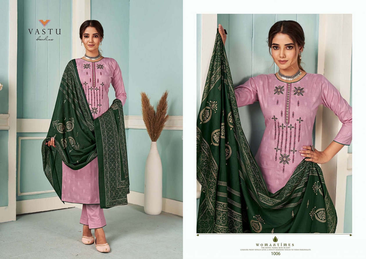 Vastu Elira Vol-1 Wholesale Readymade Kurti With Lining Pant And Dupatta