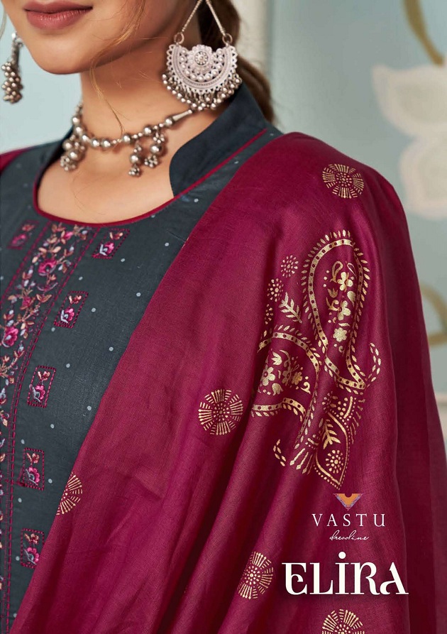 Vastu Elira Vol-1 Wholesale Readymade Kurti With Lining Pant And Dupatta