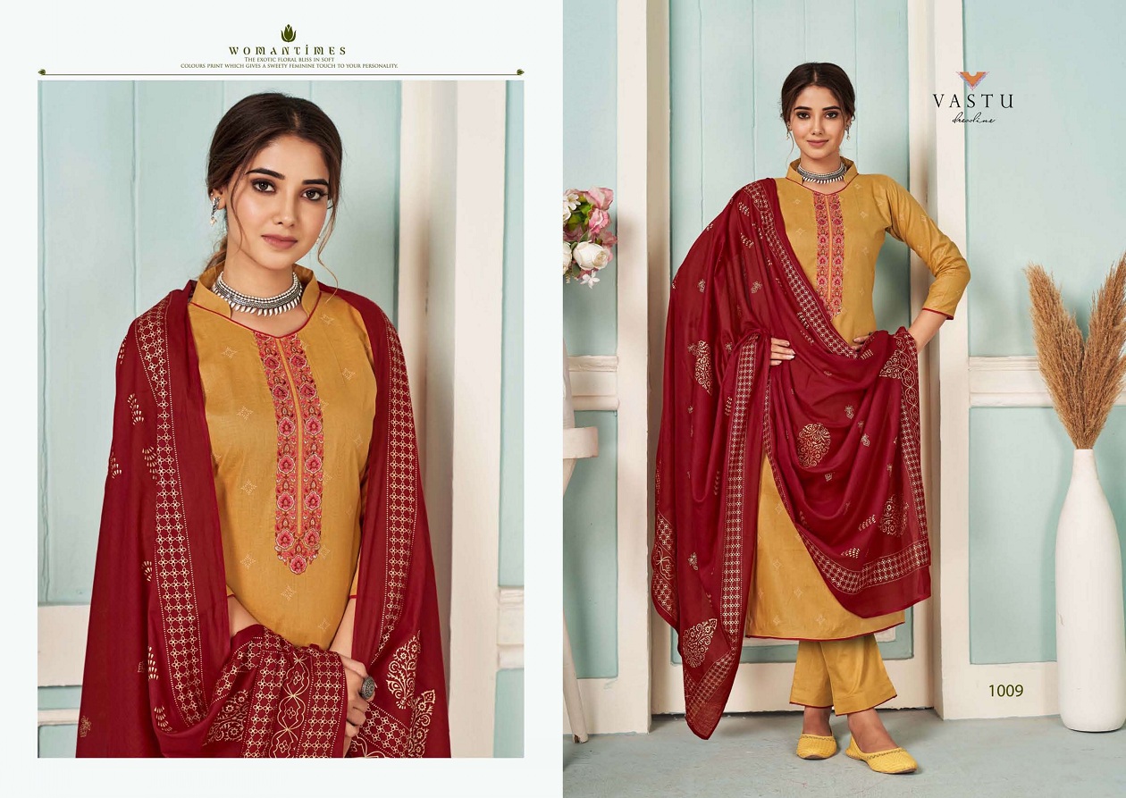 Vastu Elira Vol-1 Wholesale Readymade Kurti With Lining Pant And Dupatta