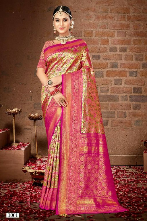 BUNAWAT SHEELA VOL 32 BANARASI SILK ZARI WEAVING SILK SARIS WHOLESALER