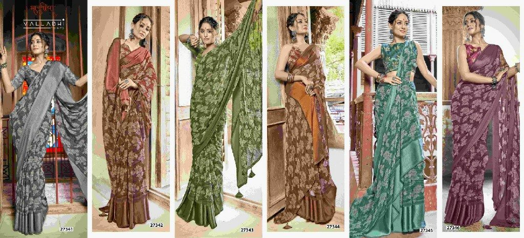 Vallabhi Gitanshi Vol-2 Wholesale Georgette With Satin Patta Sarees