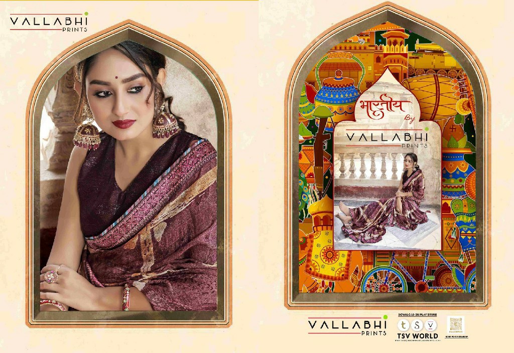 Vallabhi Tajmahal Wholesale Georgette Printed Indian Sarees